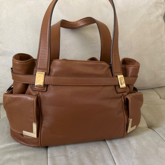 Michael by Michael Kors, Brown, and gold, soft leather satchel - Picture 3 of 3